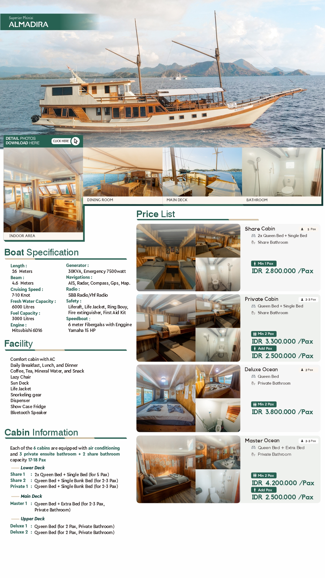 Almadira Superior Phinisi Flyer — Full Price List and Specifications